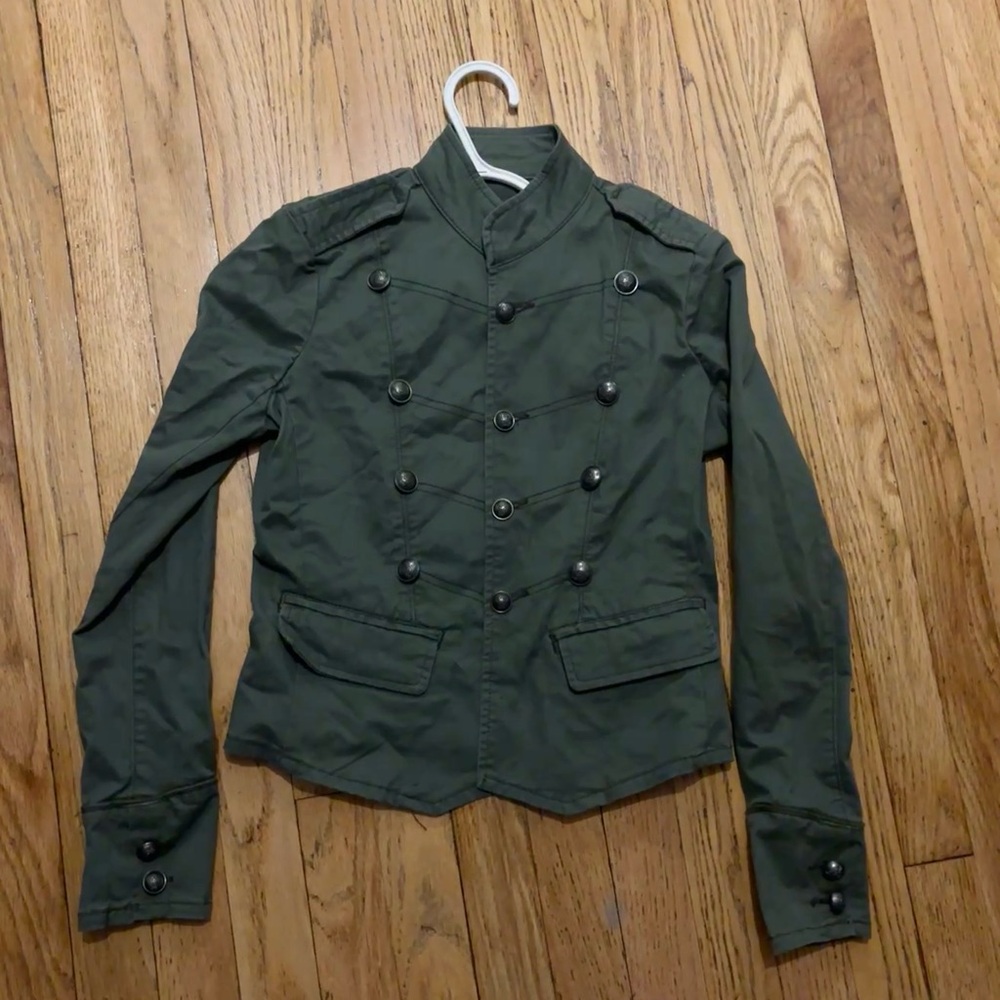 American Rag Cie Olive Jean Button Up Jacket - XXS - Picture 3 of 16